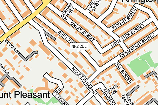 NR2 2DL map - OS OpenMap – Local (Ordnance Survey)