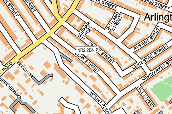 NR2 2DN map - OS OpenMap – Local (Ordnance Survey)