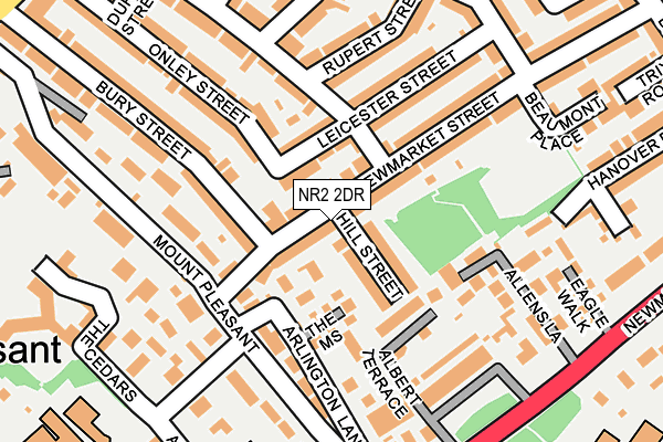 NR2 2DR map - OS OpenMap – Local (Ordnance Survey)
