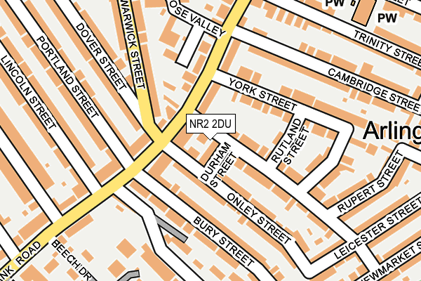 NR2 2DU map - OS OpenMap – Local (Ordnance Survey)
