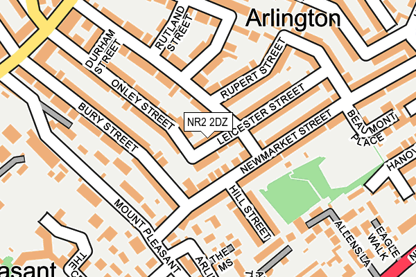 NR2 2DZ map - OS OpenMap – Local (Ordnance Survey)