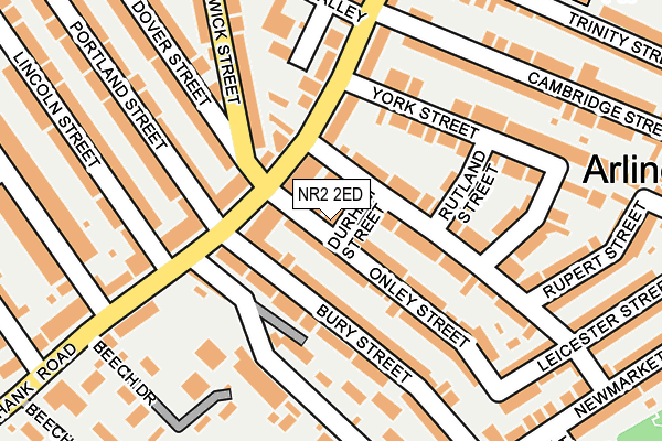 NR2 2ED map - OS OpenMap – Local (Ordnance Survey)