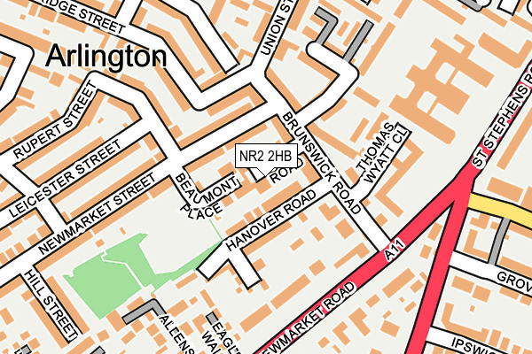 NR2 2HB map - OS OpenMap – Local (Ordnance Survey)
