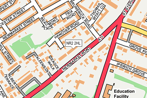 NR2 2HL map - OS OpenMap – Local (Ordnance Survey)