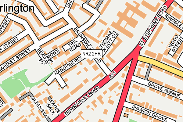 NR2 2HR map - OS OpenMap – Local (Ordnance Survey)