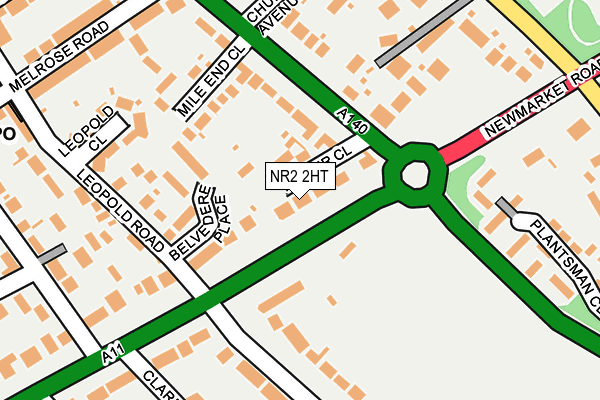 NR2 2HT map - OS OpenMap – Local (Ordnance Survey)