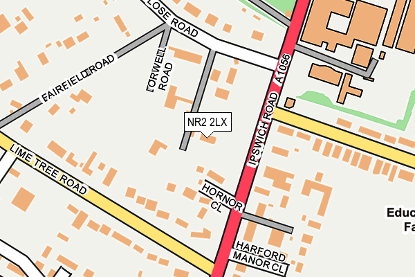 NR2 2LX map - OS OpenMap – Local (Ordnance Survey)
