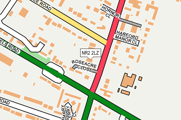 NR2 2LZ map - OS OpenMap – Local (Ordnance Survey)
