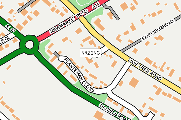 NR2 2NG map - OS OpenMap – Local (Ordnance Survey)