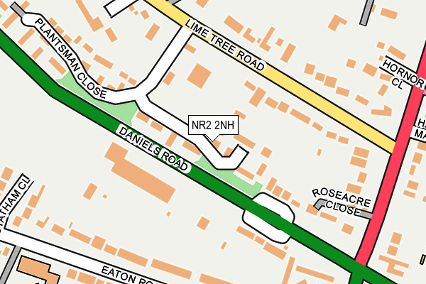 NR2 2NH map - OS OpenMap – Local (Ordnance Survey)