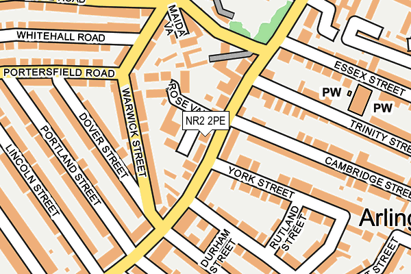 NR2 2PE map - OS OpenMap – Local (Ordnance Survey)