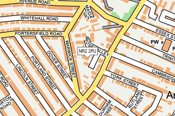 NR2 2PU map - OS OpenMap – Local (Ordnance Survey)