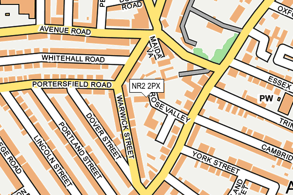 NR2 2PX map - OS OpenMap – Local (Ordnance Survey)