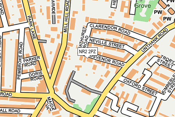 NR2 2PZ map - OS OpenMap – Local (Ordnance Survey)