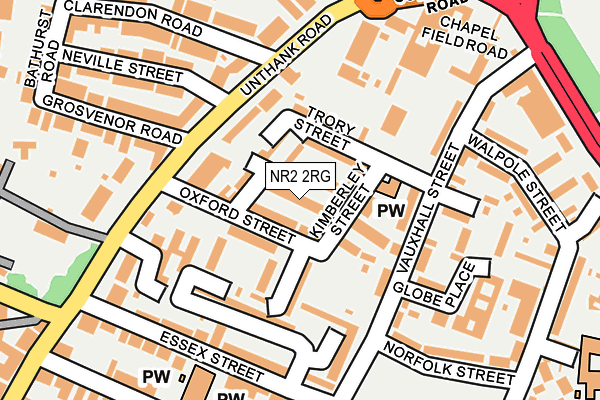 NR2 2RG map - OS OpenMap – Local (Ordnance Survey)