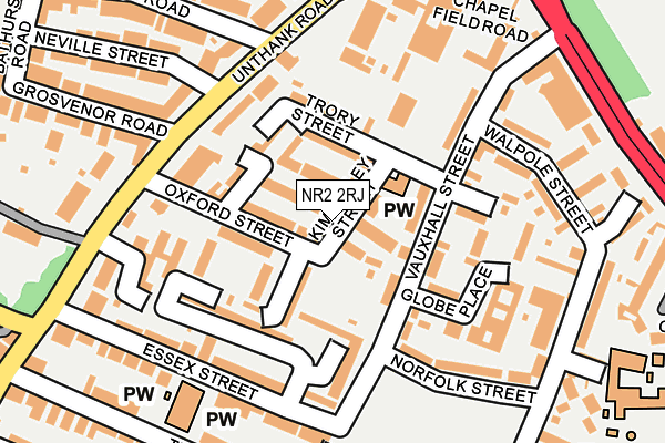 NR2 2RJ map - OS OpenMap – Local (Ordnance Survey)