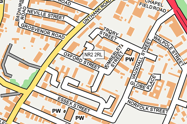 NR2 2RL map - OS OpenMap – Local (Ordnance Survey)