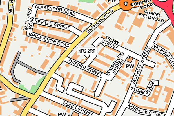 NR2 2RP map - OS OpenMap – Local (Ordnance Survey)