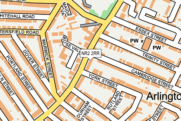 NR2 2RR map - OS OpenMap – Local (Ordnance Survey)
