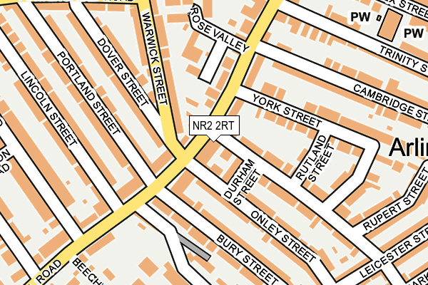 NR2 2RT map - OS OpenMap – Local (Ordnance Survey)
