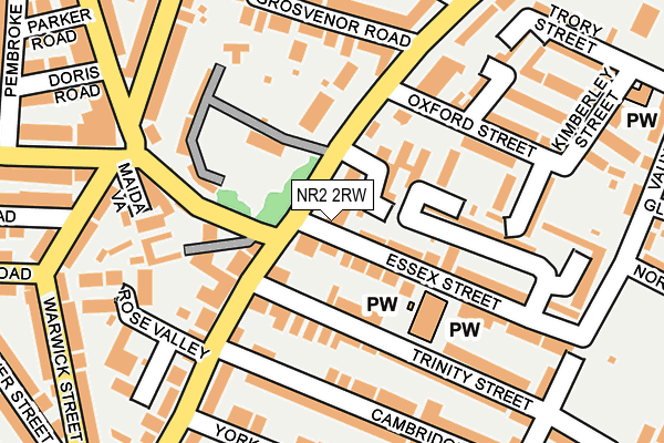 NR2 2RW map - OS OpenMap – Local (Ordnance Survey)