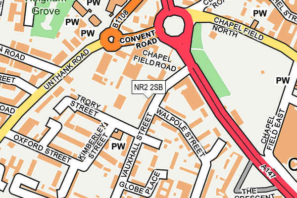 NR2 2SB map - OS OpenMap – Local (Ordnance Survey)