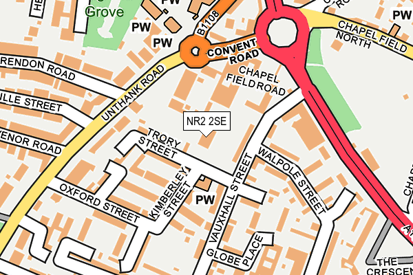 NR2 2SE map - OS OpenMap – Local (Ordnance Survey)