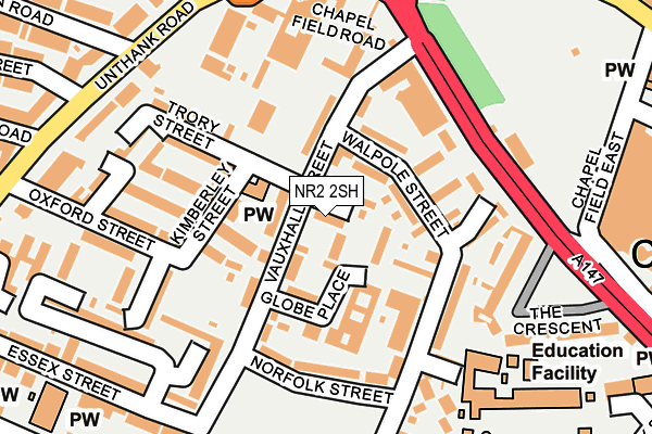 NR2 2SH map - OS OpenMap – Local (Ordnance Survey)