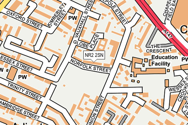 NR2 2SN map - OS OpenMap – Local (Ordnance Survey)