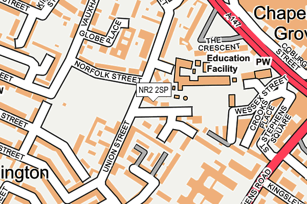 NR2 2SP map - OS OpenMap – Local (Ordnance Survey)