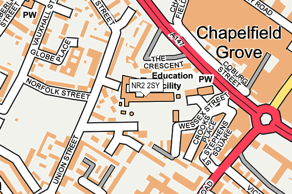 NR2 2SY map - OS OpenMap – Local (Ordnance Survey)