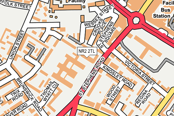 NR2 2TL map - OS OpenMap – Local (Ordnance Survey)