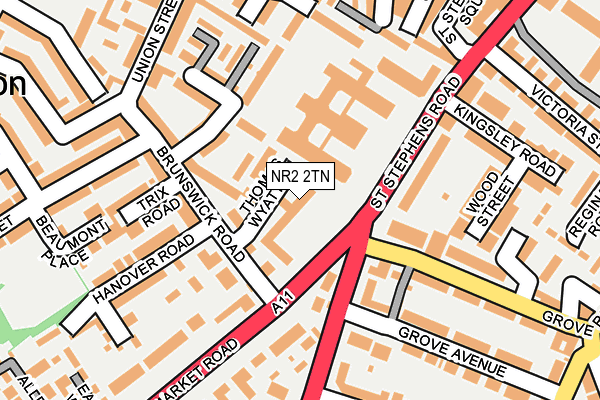 NR2 2TN map - OS OpenMap – Local (Ordnance Survey)