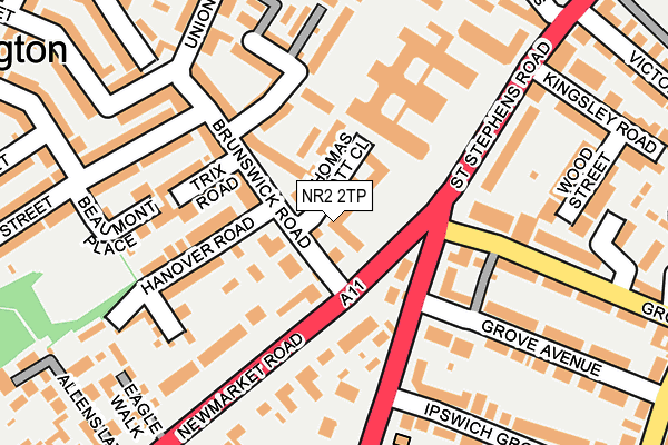 NR2 2TP map - OS OpenMap – Local (Ordnance Survey)