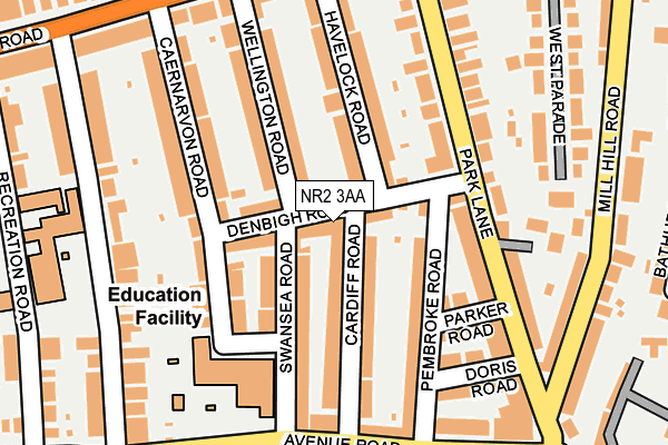 NR2 3AA map - OS OpenMap – Local (Ordnance Survey)