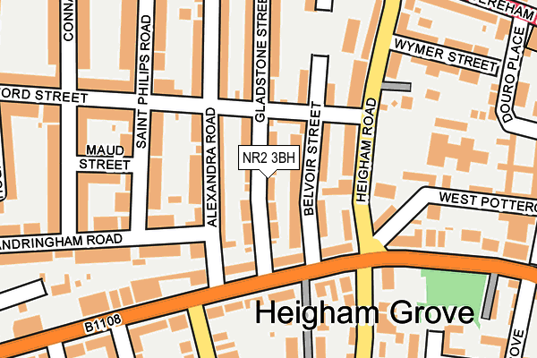 NR2 3BH map - OS OpenMap – Local (Ordnance Survey)