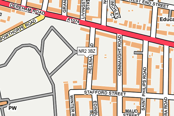 NR2 3BZ map - OS OpenMap – Local (Ordnance Survey)