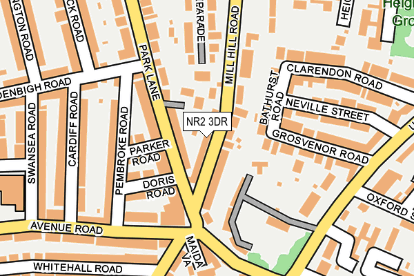 NR2 3DR map - OS OpenMap – Local (Ordnance Survey)