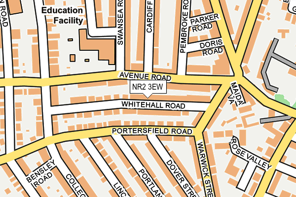 NR2 3EW map - OS OpenMap – Local (Ordnance Survey)