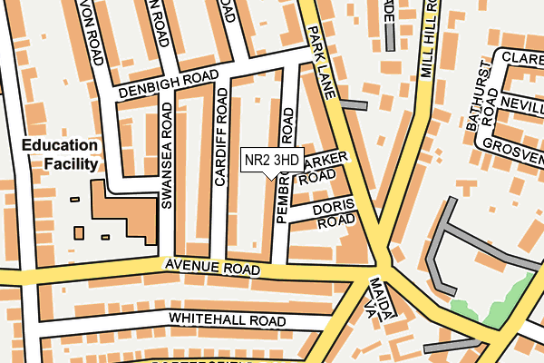 NR2 3HD map - OS OpenMap – Local (Ordnance Survey)