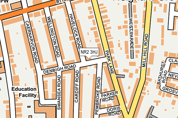 NR2 3HJ map - OS OpenMap – Local (Ordnance Survey)