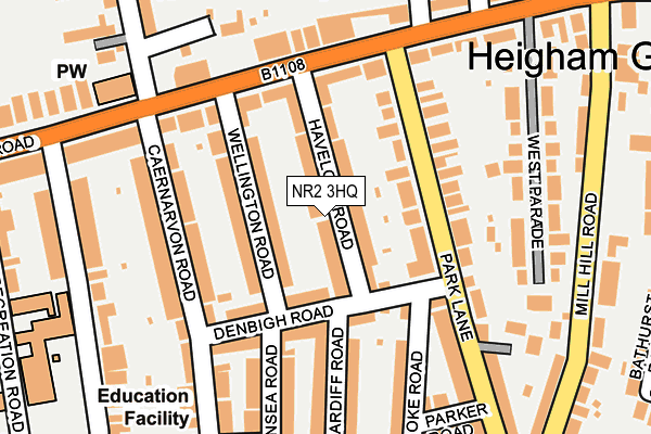 NR2 3HQ map - OS OpenMap – Local (Ordnance Survey)