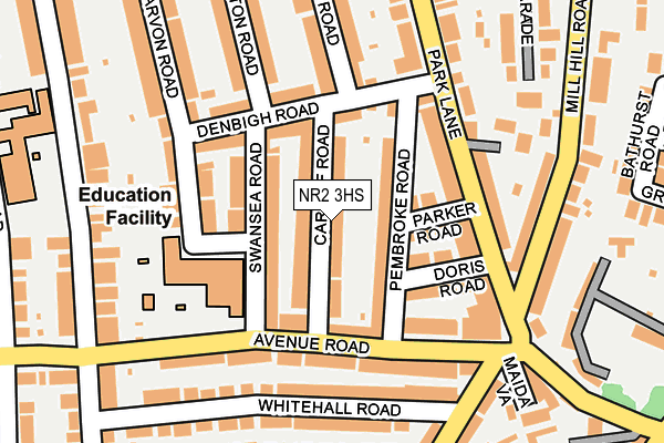 NR2 3HS map - OS OpenMap – Local (Ordnance Survey)