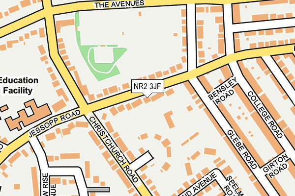 NR2 3JF map - OS OpenMap – Local (Ordnance Survey)