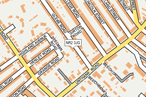 NR2 3JG map - OS OpenMap – Local (Ordnance Survey)