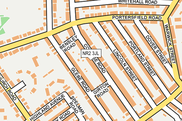 NR2 3JL map - OS OpenMap – Local (Ordnance Survey)