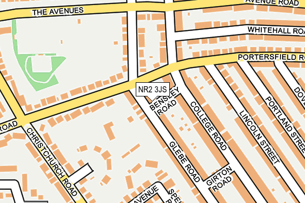 NR2 3JS map - OS OpenMap – Local (Ordnance Survey)