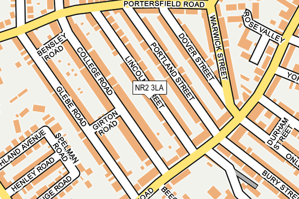 NR2 3LA map - OS OpenMap – Local (Ordnance Survey)
