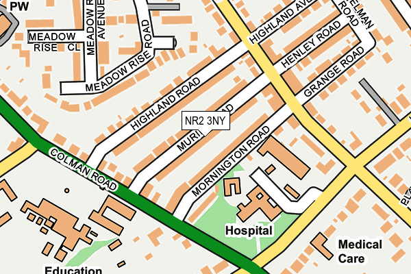 NR2 3NY map - OS OpenMap – Local (Ordnance Survey)
