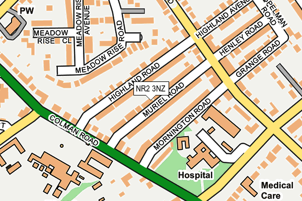 NR2 3NZ map - OS OpenMap – Local (Ordnance Survey)